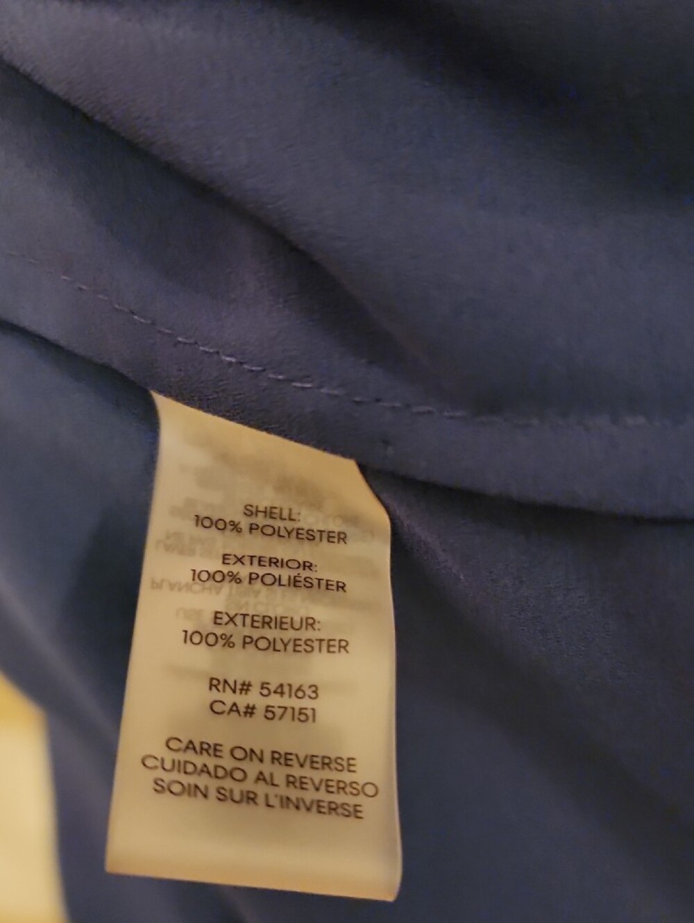 Calvin Klein Blue Ruffle Front Blouse - Picture 7 of 7
